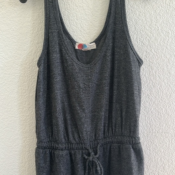 Free People Beach Bicoastal Heathered Charcoal Jumpsuit - Picture 7 of 13